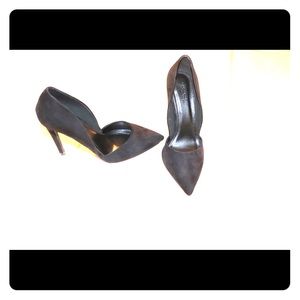 Black Suede Heels - Size 8